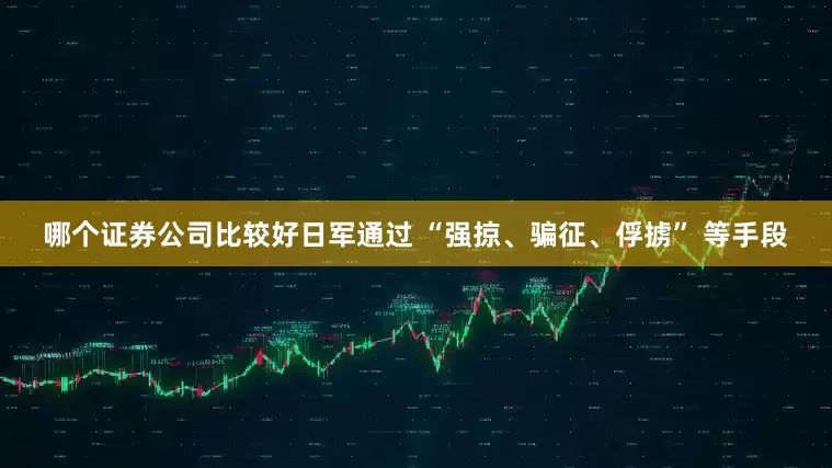 哪个证券公司比较好日军通过 “强掠、骗征、俘掳” 等手段